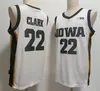 Iowa Hawkeyes Basketball Jersey NCAA Caitlin Clark 22 Sydney Affolter Molly Davis Hannah Stuelke S-3xl Maglie da febbre da donna per giovani cucite piene