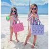 Designer Waterproof PVC Basket Bogg Beach Bag Girl Womens Zakupy luksusowa torebka Podróż duże torby