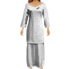 Sukienki imprezowe wysokiej jakości niestandardowy dzień Mother Day Church Tops Tops Spódniczka Zestaw Polynesian White Print Puletasi Plus Size Odzież dla kobiet