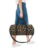 Utomhusväskor Leopard Gym Bag Traditionell Animal Animal Fashion Training Sports Par Tillbehör Färgglada fitnesshelghandväskor