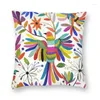 Pillow Mexican Otomi Bird Throw Covers Decoration Salon Modern Animal Embroidery Sofa Outdoor S Square Pillowcase