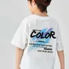 Explosive Street Fashionable T-shirt Short Middle and Big Children's Top Half Sleeved Summer Fashion Instagram