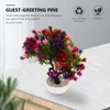 장식용 꽃 환영 소나무 화분 화장 된 식물 시뮬레이션 분재 장식 게스트-인공 작은 장식 플라스틱 생명 나무 같은 나무