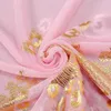 Shawls Elegant Peacock Printed Hijab Gold Glitter Polyester Scarf For Woman Solid Color Shawls Summer Sun Protection Headband 170*60cm d240426