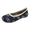 Casual schoenen mode gestreepte flats dames loafers lente platte hiel niet-slip zool op blote voeten zomer slip op ondiepe gaas