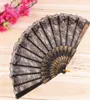 Vintage Fancy Dress Costume Chinese Costume Party Wedding Dancing Folding Lace Hand Fan Black2925164