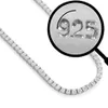 3,0 mm Iced Out Cubic Zirconia Diamond Tennis Chains Sterling Silver Gold Tennis Chains ketting