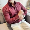 Herren Casual Shirts Sommer Retro Leinenhemd für Männer schlank Fit Langarm Business Kleid Social Party Tuxedo Bluse Kleidung 2024