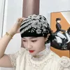 Bandanas Durag Женские кружевные турбо -шляпы мусульманские платки обертывания вокруг шляп женской ежедневные шапки для шляп