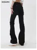 Jeans feminino y2k harajuku skinny harém de harém preto 2024 Primavera verão Vintage Streetwear Style Denim Trouser