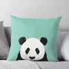 Pillow Panda - Menta simpatica graziosa ritratto in bianco e nero illustrazione del cellulare