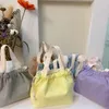 Cosmetic Bags Plain Simple Japanese Lunch Beam Port Box Bag Canvas Drawstring Cute Handbag Cloth Lightweight Niche Versatile Keep Warm