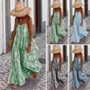 Casual Dresses Vacation Dress Bohemian Tie-dye Maxi With Low-cut Back Patchwork Hem Summer Beach Sundress For Women