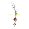 Keychains Handmade Beaded Phone Charm Hangings Elegant Mushroom Fashionable Straps Chain Accessory For Women C9GF
