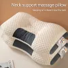 Massager Cervical Orthopedic Neck Pillow Help slaap en beschermen nek 3d Ergonomische kussenkern Soja vezel Spa Massagekussen