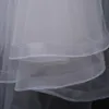 Wedding Hair Jewelry Hot Sale Wedding Veil White Two Layers Short Tulle Bridal Veils Ribbon Edge Bride Veils Complementos De Boda 2024