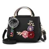 Sacs à bandouliers Fashion Flowers Designer Pu Leather Crossbody for Women Vintage Small Sacs Femme Femelle Casual Top-Handle