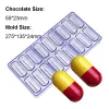 Molds Polycarbonaat Chocolade schimmelcapsule Vorm 18 Holt Candy Bonbons Mold voor zoetwarenbakkerij Bakgebakgereedschap