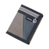 Portefeuilles hommes s pliant petit bourse trifold sportive argent argent détenteur d'anniversaire cadeau court embrayage