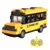 Electric/RC Car Childrens toy Rc remote-controlled school bus RC ambulance model can open the door radio controlled electric childrens toy giftsL2404