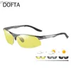 Sonnenbrille Dofta Photopigment Polarisierte Sonnenbrille für Männer Aluminium Magnesium Fahren für Männer Tages Nachtsicht Fahren Sie Schutzbrille gelb 518XW