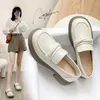 Casual Shoes loafers Womens Block Heel Platform Fashion Soft Leather British Style Single Women's Tenis Feminino Lolita