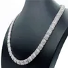 Fabrikspriset Iced Out Jewelry VVS Moissanite Diamond Baguette Cuban Link Chain Necklace Silver 925 Chain Necklace