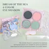 Green Eyeshadow Palette Luxury Glitter Eye shadow Makeup 4 Colors Pink Blue Brown Grey Eyeshadow Palettes Shiny Sparkle Shimmer Glitter Waterproof Make up Pallete