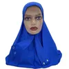 Bandanas Durag Solid Color Muslim Headscarf Full Set of Headscarsves 240426