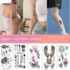 J9G4 Tatouage Transfert imperméable Tatouage temporaire autocollant sexy lèvres fille arabe mignon chat papillon doux élément faux tatouage flash tatoo pour femmes hommes 240427