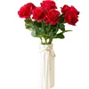 Decoratieve bloemen High-end simulatie Rose enkele crêpe bloem thuis bruiloft decoratie engineering Valentijnsdag cadeau