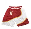 Trae Young cousu juste Don Basketball Shorts Hip Pop Summer Pant avec poches Papes de survêtement à fermeture éclair Zipper Vêts de sport respirant Place d'entraînement de gym