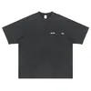 Vintage Grey Tees T Shirts Mens Shirt US Size Summer Washed Tshirts Hip Hop Real Pics 24SS F078