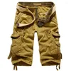 Men's Pants Korean Version Of Loose Multi Pocket Workwear Washed Cropped Cotton