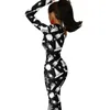 Casual jurken Spooky Halloween bodycon jurk herfst hekserij print schattige hoge spleet lang een schouderontwerpfeest