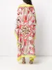 Feestjurken langwerpig Midden -Oosten stijl Kaftan losse stretch printsilk jersey damesjurk