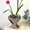 Vazen Love Shape Flower Vase Ceramics Ornamenten Bloemen Arrangement Potten Moderne eenvoudige opbergfles woonkamer Home Decoratie