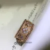 Designer Luxury Jewelry Ring Vancllf High Version V Golden Fan Family Wide and Smed Full Diamond 18K Rose Gold Flower Light Style Womens