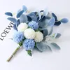 Flores decorativas de simulação nórdica Flower Bouquet Anemone Wedding Bridal Silk Artificial Home Party Decoration Fake