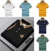 Nouveau été 2024 Perl Silk Cotton Mens Polo Lettre broderie T-shirt à manches courtes à manches courtes décontractées