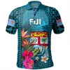 Polos da uomo Fashion Fiji Pattern Polo Shirt Uomini Donne Hawaiian 3D Shirt polinesisia