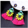 Stud -oorbellen Bohemia Tassel hanger studs voor vrouwen etnische harsverklaring post chunky mode sieraden pendientes