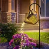 Garden Decorations Solar Watering Can Light Hanging Waterfall Lamp Waterproof Outdoor Garden Decor Yard Porch Lawn Backyard Landscape Sun LED Lamp