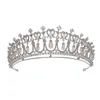 Clips de cheveux baroque cristal perles Bridal Tiaras Diana Crowa Rhingestone Pageant Diadem Bride Bride Banding Accessoires de mariage Tiara de Noiva