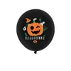 Decorazione per feste 5 pezzi Halloween Pumpkin Latex Balloon da 12 pollici palloncini bianchi nero per la casa Happy Home Decor Globos