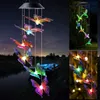 Decoraciones de jardín LED Solar Viento Viento Luz de jardín Butterfly Camina de viento Lámpara de colgra colorida de colgantes solar para colgar para el jardín Decoración del hogar