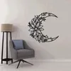 Figurine decorative Ornamento Moon Wall Art Black Cabinetti camini corridoi per la casa decorazione di ferro soggiorno artigianato di sculture