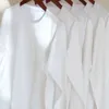 Ren 270 g grundläggande bomull rund hals våren långärmad t -shirt fast färg lös tjock mångsidig basskjorta för män och kvinnor