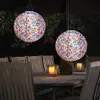 Decorazioni da giardino da 12 pollici lanterna solare cinese cinese appeso lampada a led in nylon a led da nylon per decorazione da festa da giardino all'aperto