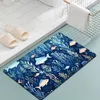 Tapis 1pc non glissant salle de bain tapis de bain océan absorbant tapis de bain contemporain art intérieur et extérieur décoration de tampon de sol doux